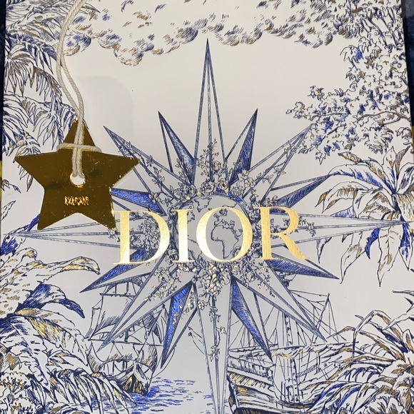 Christian DIOR Empty Shopping Bag with Gold Print & Dior Metal Star Orna… - Picture 4 of 6